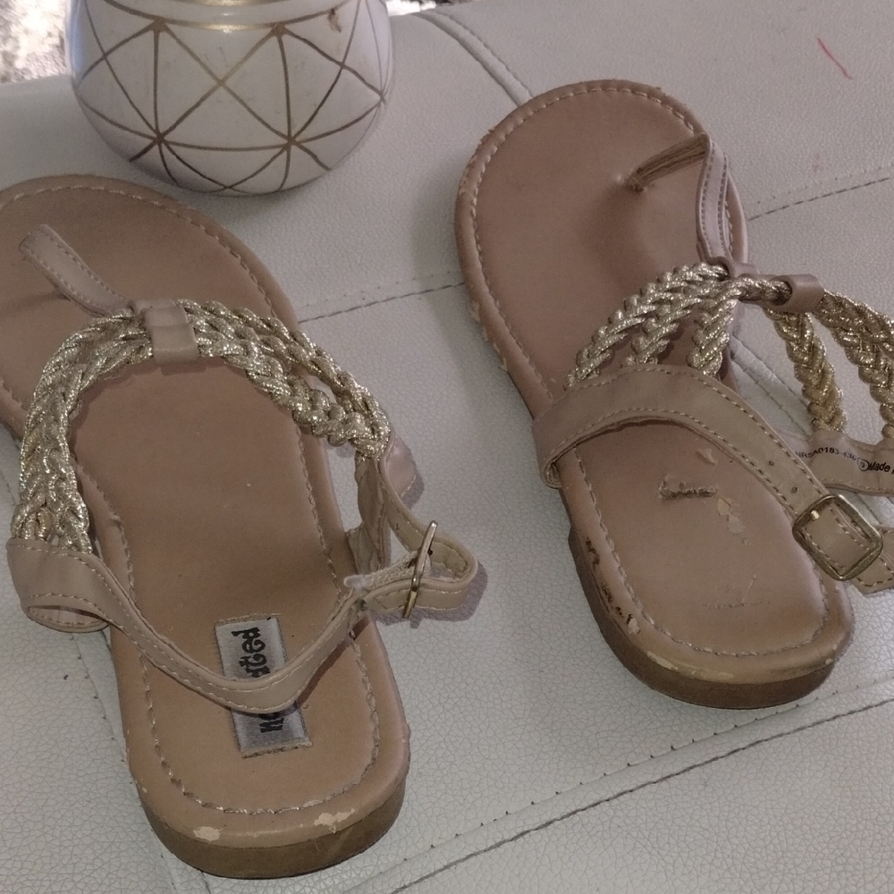 Braided Tan Sandals - Picture 2 of 6